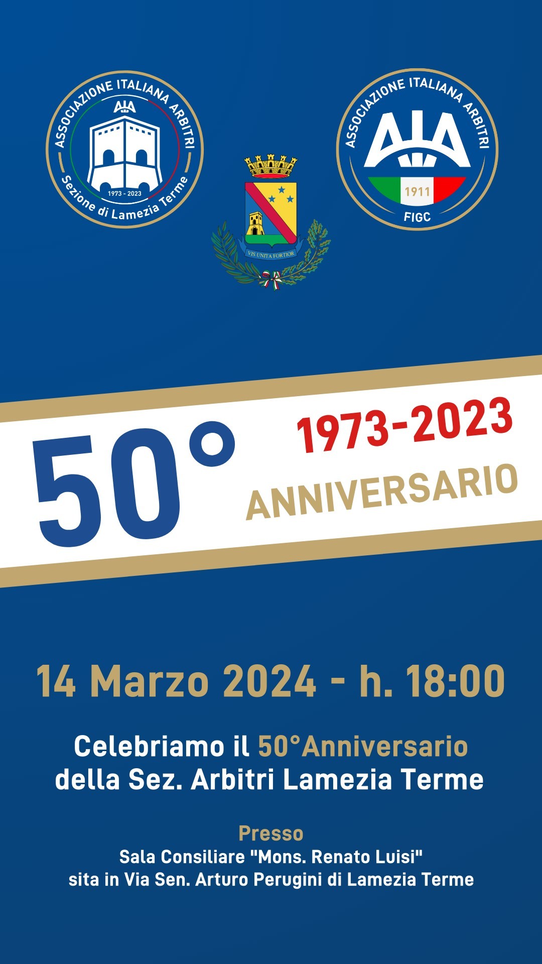 La Sezione AIA di Lamezia Terme celebra il 50° anniversario della sua fondazione