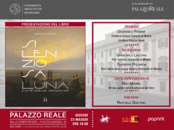 A Palazzo Reale di Milano presentazione dell’opera di Raffaele Gaetano “Silenziosa Luna e altri sublimi leopardiani”