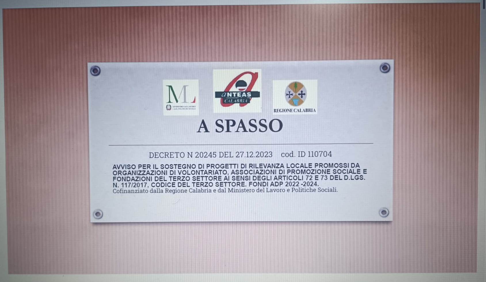 Lamezia, presentato il progetto A SPASSO per il protagonismo degli anziani nella comunità