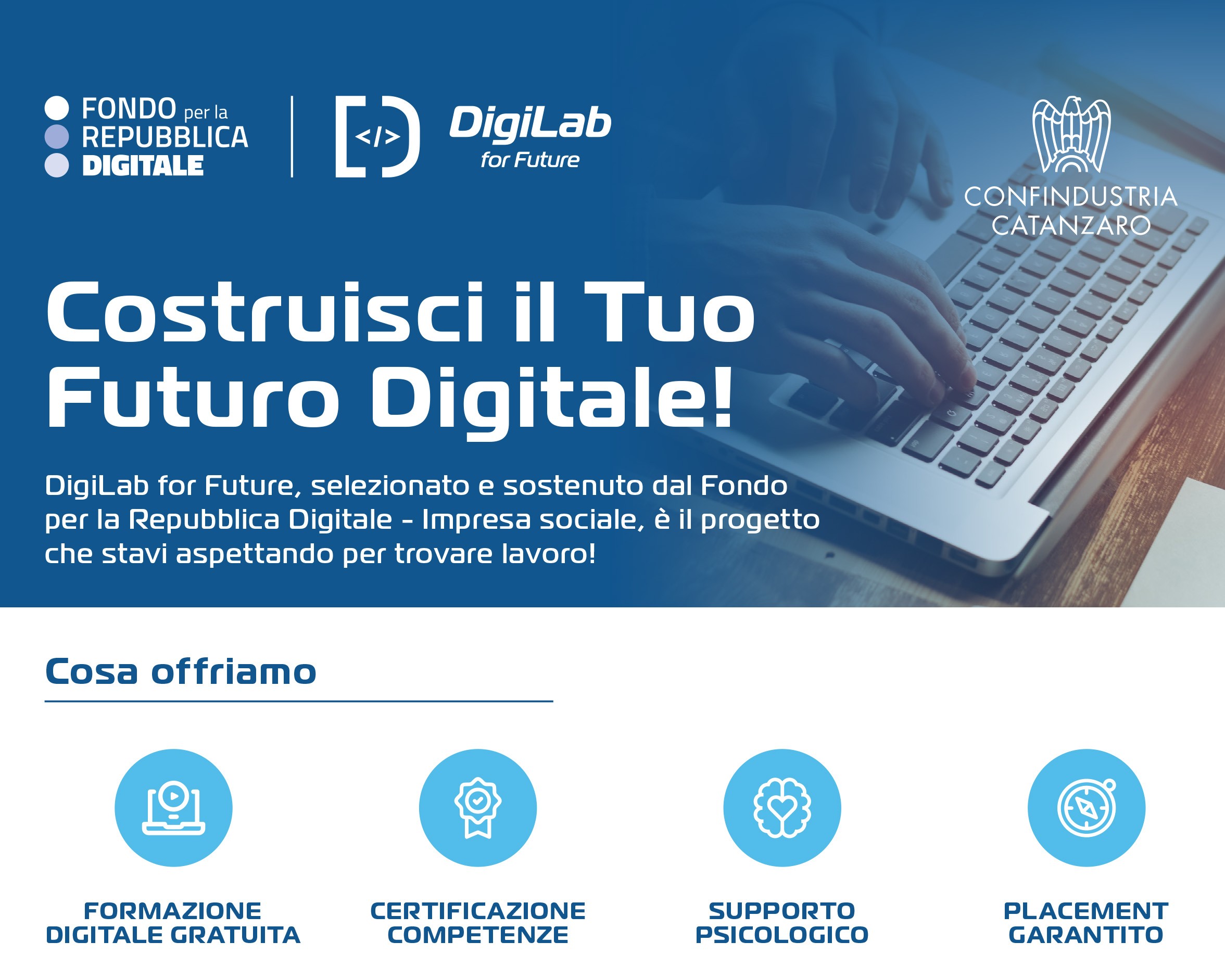 DigiLab for Future, ancora un mese per accedere ai corsi gratuiti per disoccupati e inattivi tra 34 e 50 anni