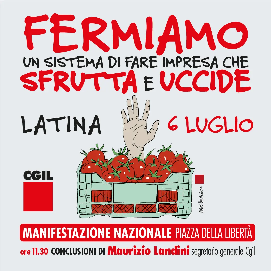 Cgil Calabria a Latina per chiedere diritti, dignità, salute e sicurezza sul lavoro