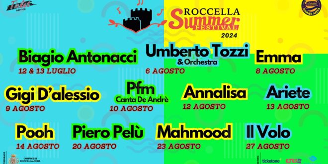 Roccella Summer Festival, boom di prevendite da tutta Italia per i concerti in programma al Teatro al Castello