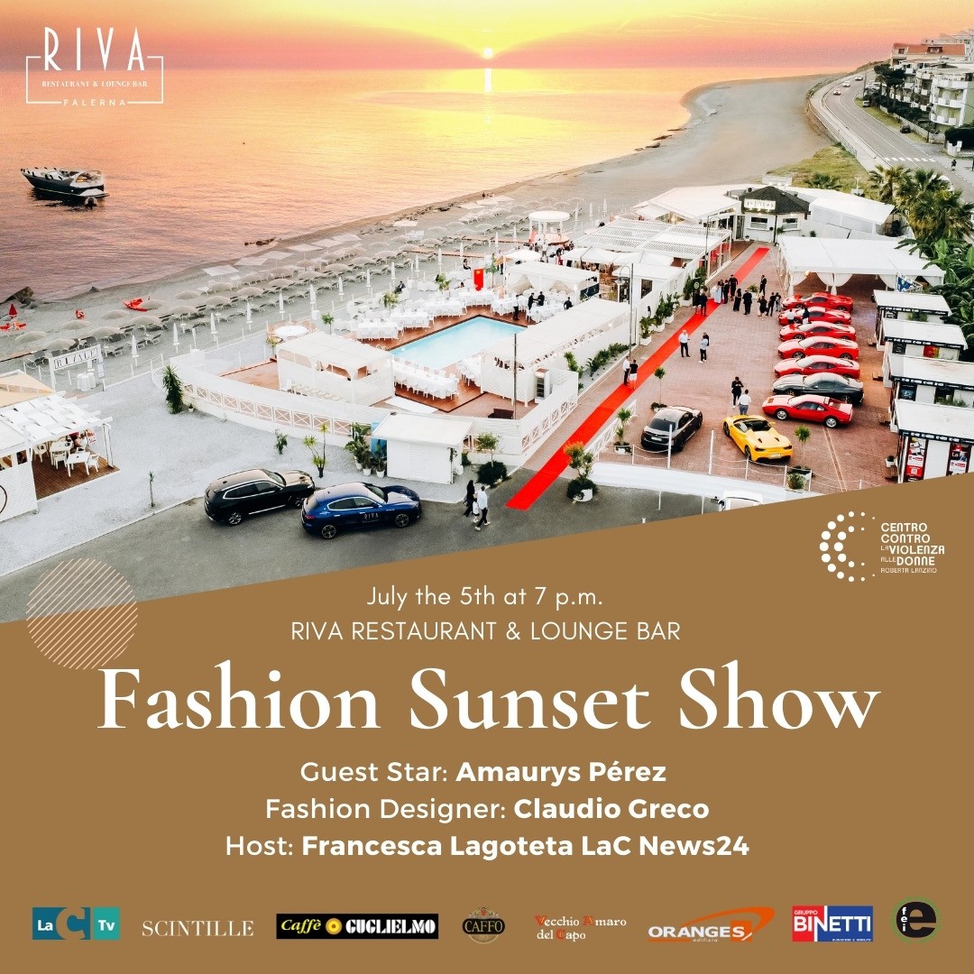 Al via venerdì 5 luglio la prima edizione del Fashion Sunset Show a Falerna Marina con Amaurys Pérez