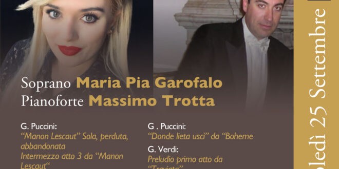 Armonie della Magna Graecia. Serata musicale con la Soprano Maria Pia Garofalo e il Pianista Demetrio Trotta