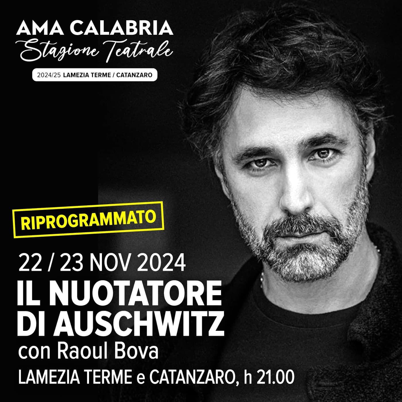 AMA Calabria, posticipato lo spettacolo con Raoul Bova