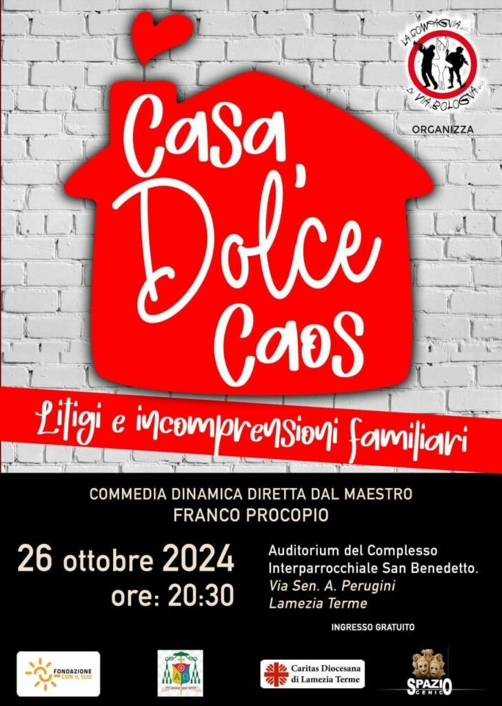 'Casa dolce caos' in scena all’Auditorium del complesso interparrocchiale San Benedetto