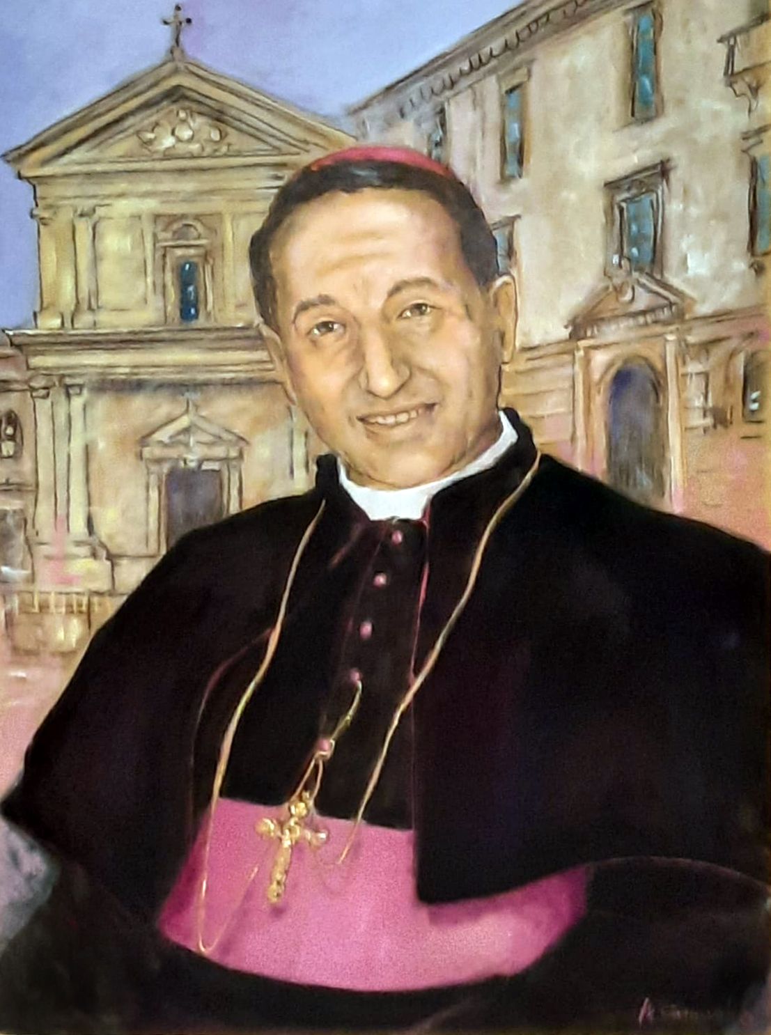 Donato dipinto raffigurante Mons. Moietta alla Cattedrale di Lamezia Terme