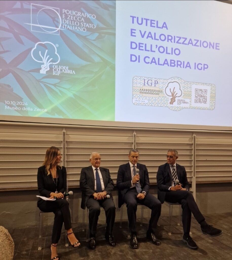 Olio di Calabria presenta a Roma, al Poligrafico e Zecca dello Stato, il contrassegno ufficiale ed il qr code per le contraffazioni