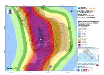 Sequenza sismica in provincia di Cosenza