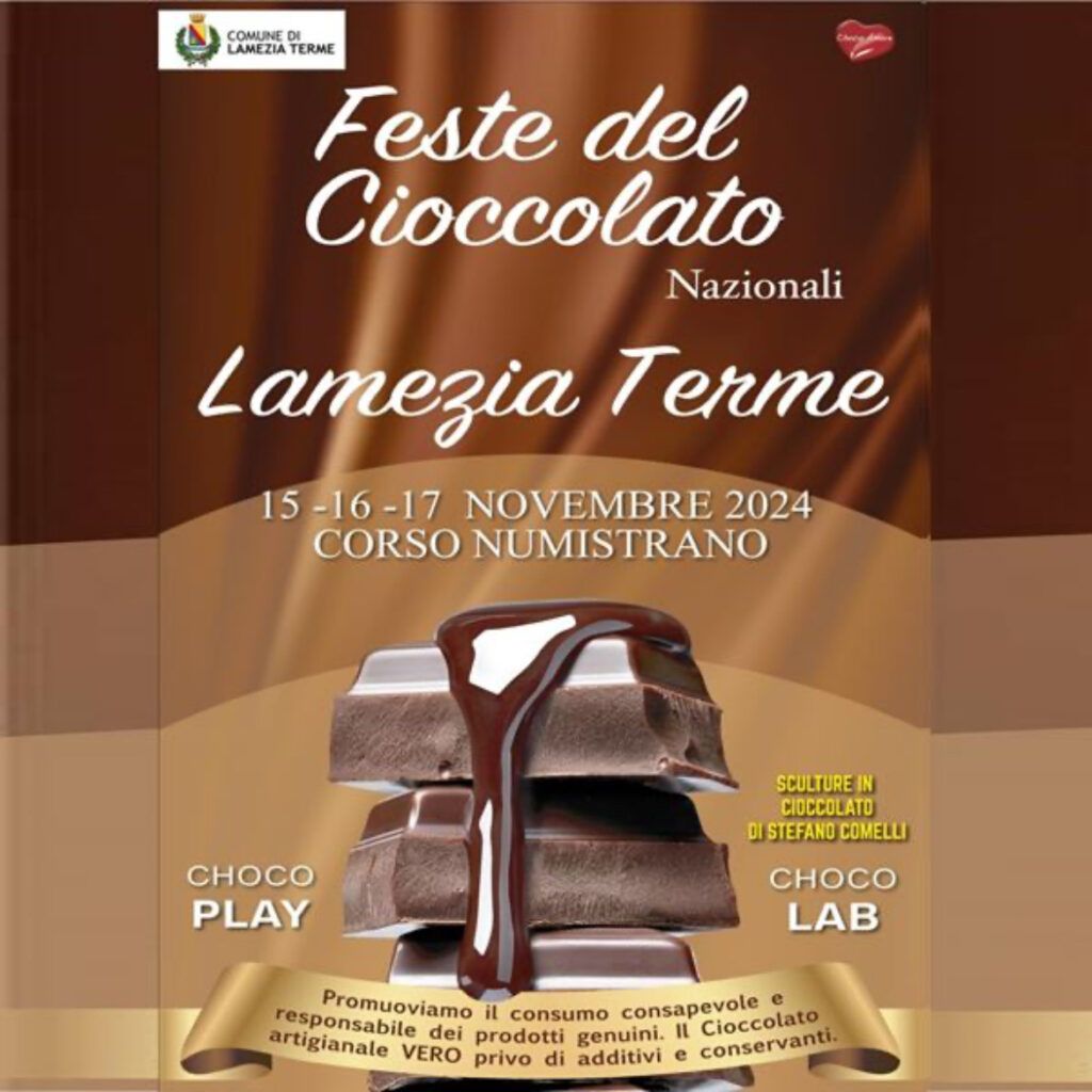 A Lamezia dal 15 al 17 novembre la Festa del Cioccolato