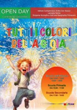 Open day: l’istituto Ardito Don Bosco pronto ad accogliere studenti e famiglie con “Tutti i colori della gioia”