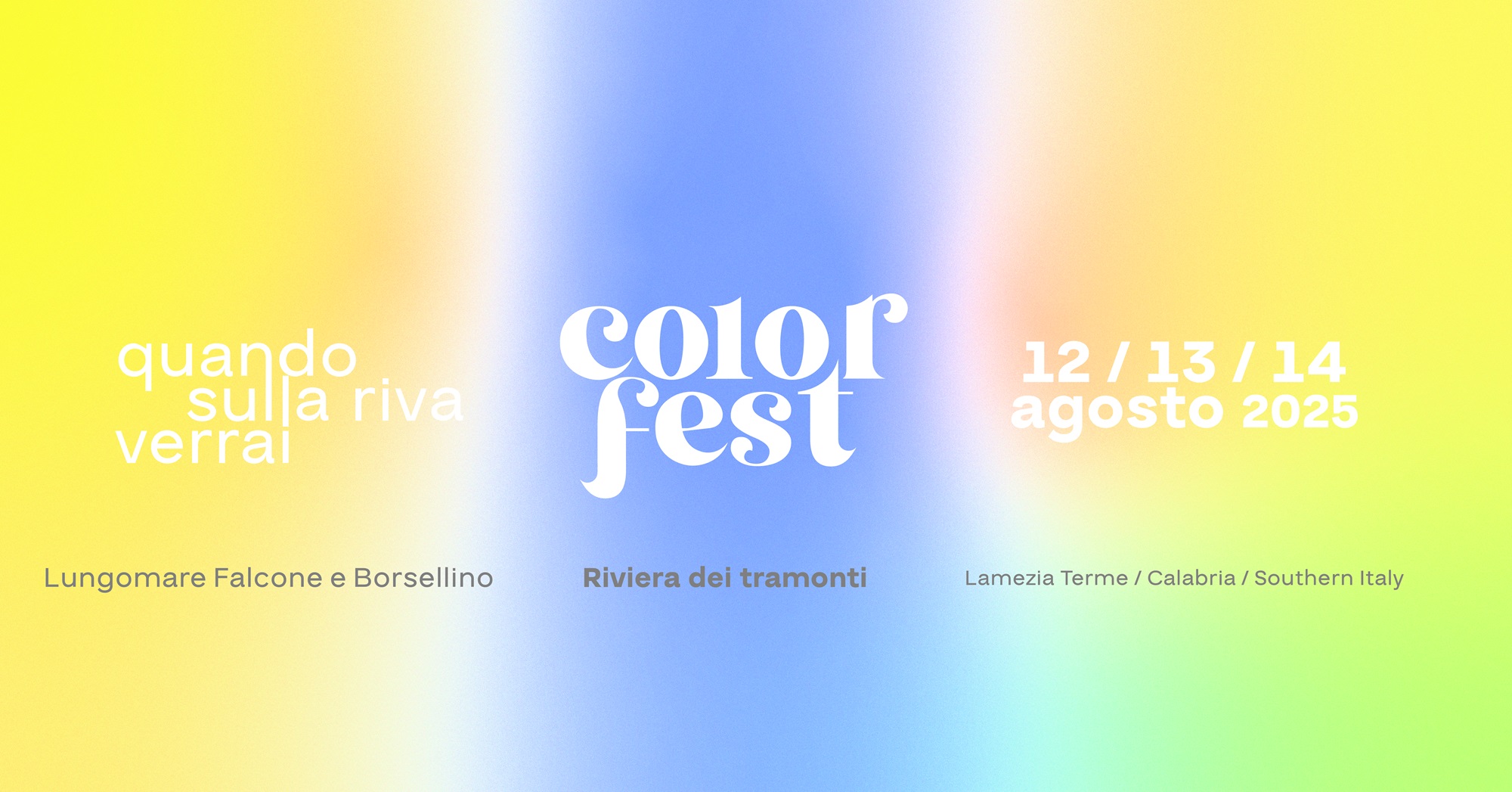 Il Color Fest torna a Lamezia, dal 12 al 14 agosto sul lungomare “Falcone Borsellino”