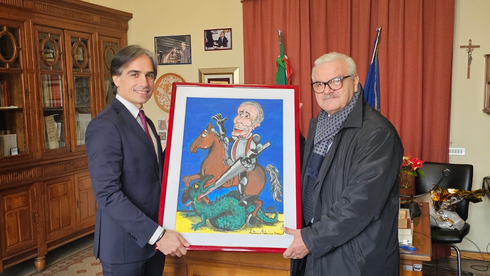 Reggio Calabria, a palazzo San Giorgio l’omaggio dell’artista Antonio Federico in ricordo di Italo Falcomatà