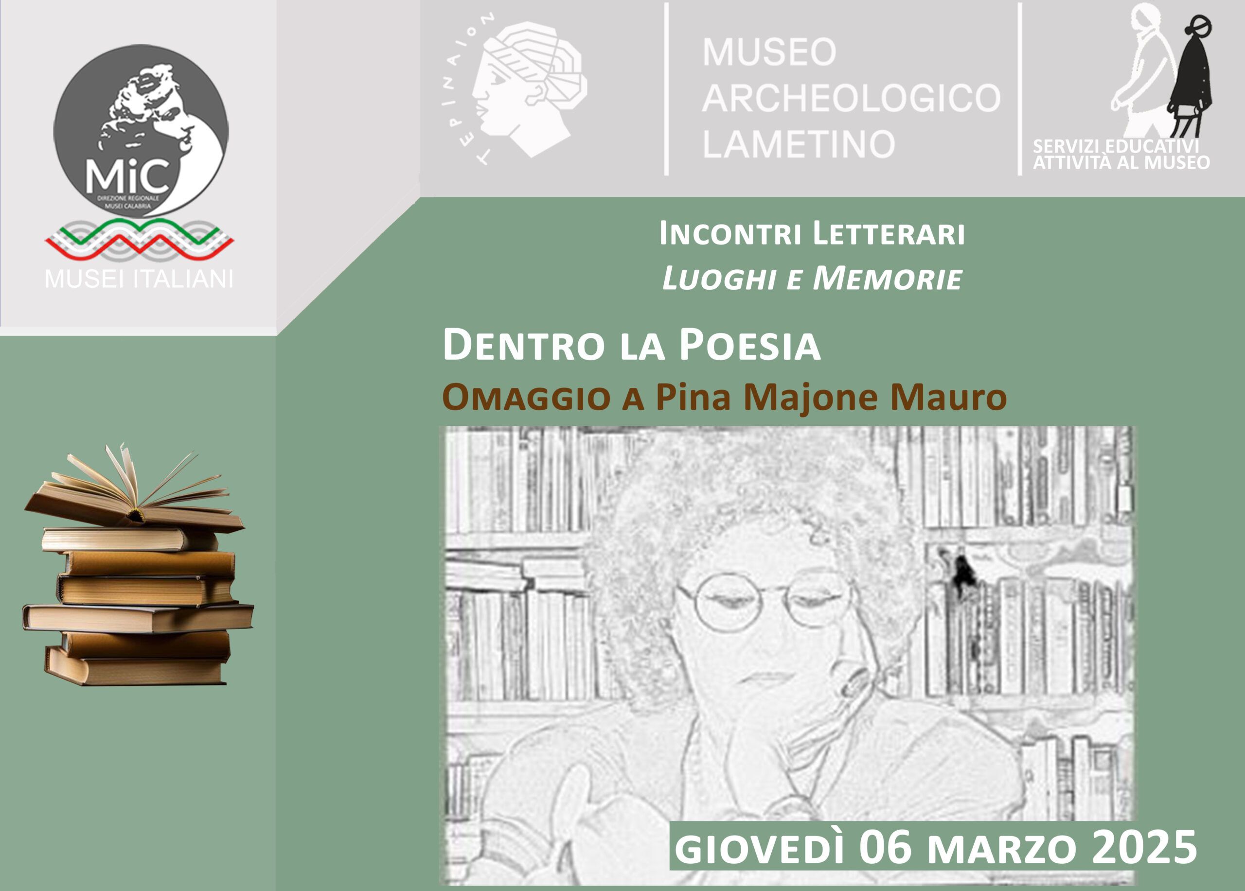 Giovedì 6 marzo al Museo Archeologico Lametino omaggio a Pina Majone Mauro